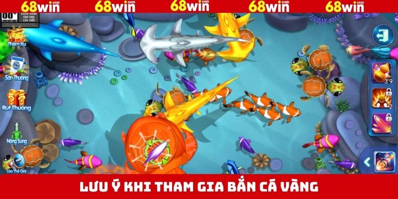 Một vài thông tin cần lưu ý khi chơi bắn cá vàng